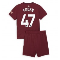 Dětský fotbalový dres Manchester City Phil Foden #47 2024-25 Třetí Krátký Rukáv (+ trenýrky)